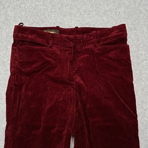 Loro Piana Burgundy Corduroy Pants Made in Italy Straight Leg Sz 42 IT 29 Waist - Picture 2 of 11